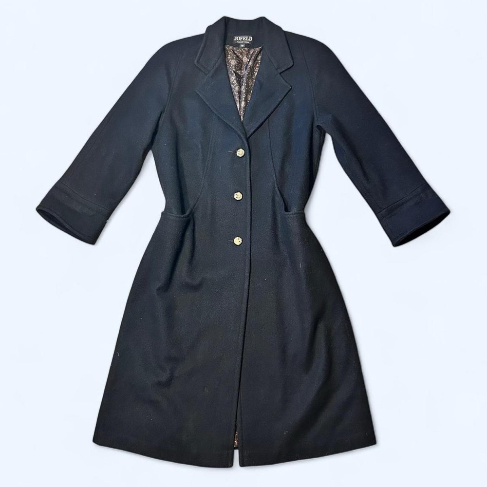 Vintage Grunge Black Wool Trenchcoat by Jofeld!